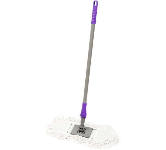 Швабра-рамка OfficeClean Professional телескопическая ручка из нержавеющей стали 125 см, насадка МОП 40 см 303075