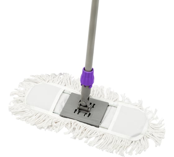 Швабра-рамка OfficeClean Professional телескопическая ручка из нержавеющей стали 125 см, насадка МОП 40 см 303075