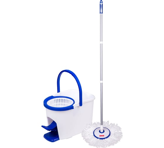 Набор для уборки OfficeClean Professional ведро 5 л с отжимом и педалью, швабра с круглой насадкой 266768 1