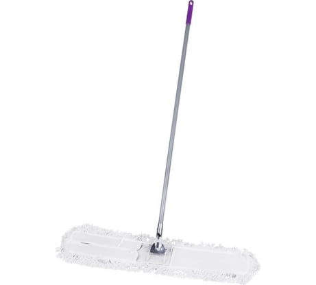 Швабра-рамка OfficeClean Professional стальная ручка 125 см, цельный флаундер, МОП с завязками, 90 см 303077