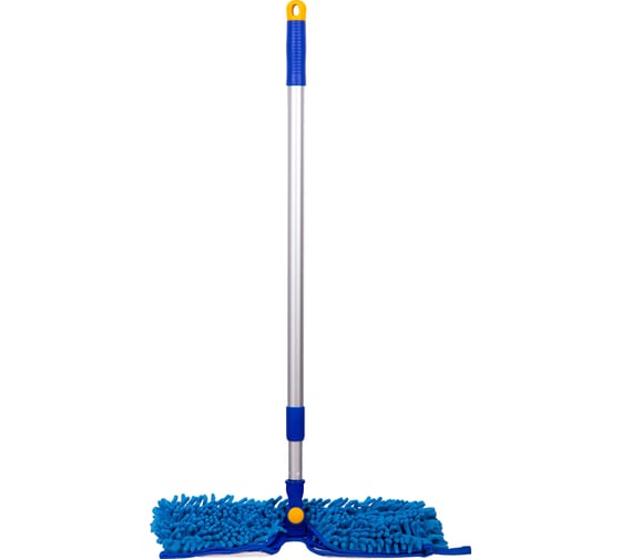 Двусторонняя швабра OfficeClean Professional алюминиевая ручка 75-130 см, насадка МОП микрофибра 40см 266761