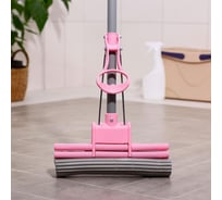 Швабра Raccoon PVA с двойным роликом, стальной телескопический черенок 5195196