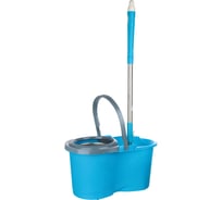 Набор VETTA МОП: ведро 11.8л, швабра, доп. насадка 22 см, принцип отжатия юла, пластик, металл 407-032