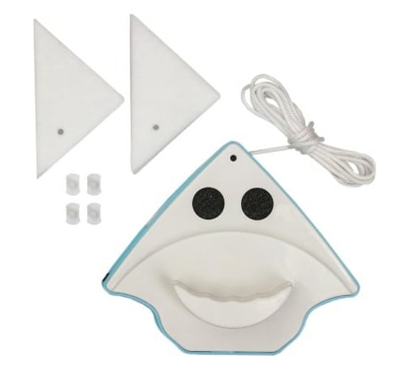 Магнитная щетка для мытья окон с двух сторон Доляна треугольная, 3-8 мм 5385835