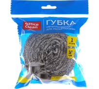 Губка для посуды OfficeClean большая, металлическая, спиральная, 8х7 см, 50 г 265290