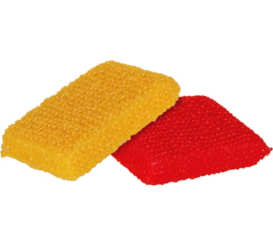 Бытовые губки OfficeClean поролон в пластиковой оплетке, 110х70х20 мм, 2 шт 301824 1