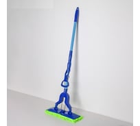 Плоская швабра со складным отжимом Доляна окрашенный телескопический черенок, 35х10х107 см, микс 25221