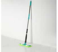 Плоская швабра Доляна с отжимом Twist, стальная ручка, микрофибра букли, 33.5х10.5х95 см, микс 2803182