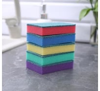 Бытовая губка Доляна Супер с чистящим слоем, 10х7х2.5 см 672774