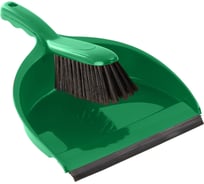 Совок ручной с мягкой щеткой SYR (2 ед) зеленый S0612293