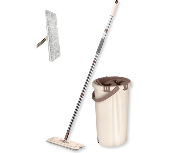 Система для уборки KRAFT Light Mop швабра, ведро с отжимом, 2 насадки KT 835801 1