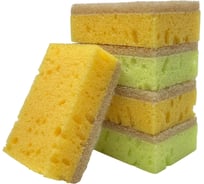 Крупнопористые губки для посуды EUROHOUSE 86х62х30 мм, 5 шт 14330