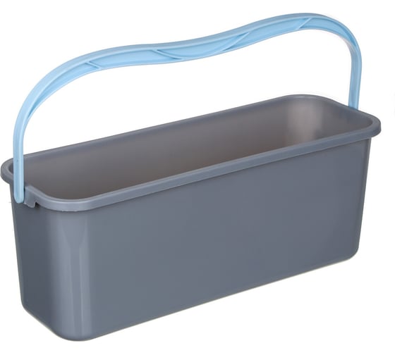 Ведро для мытья полов VETTA с ручкой прямоугольное, пластик, 45x16,5x15 см 407-011 1