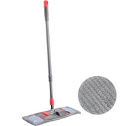 Швабра VETTA с насадкой из микрофибры 44x15см, телескоп.ручка 83-126см 444-351