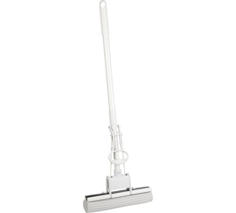 Швабра ПВА VETTA стальная телескоп.ручка, 110см, один ряд роликов, бежевая 444-433