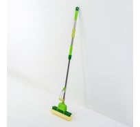 Швабра Доляна PVA с двойным роликом, стальной телескопический черенок 27х6х88 см, микс 2522114