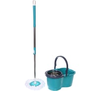 Набор для уборки Селфи Юла ведро с отжимом, швабра, две насадки, в цветной коробке 923-166