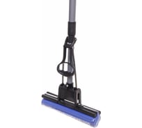 Швабра с губкой ПВА Селфи металлическая ручка 110 см, отжим один ролик 8019 965-599