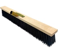 Щетка тротуарная ЛЕТО деревянная 60х5,5х1,6см, щетина 7,5см, со штампованным кронштейном под черенок d25мм 28561