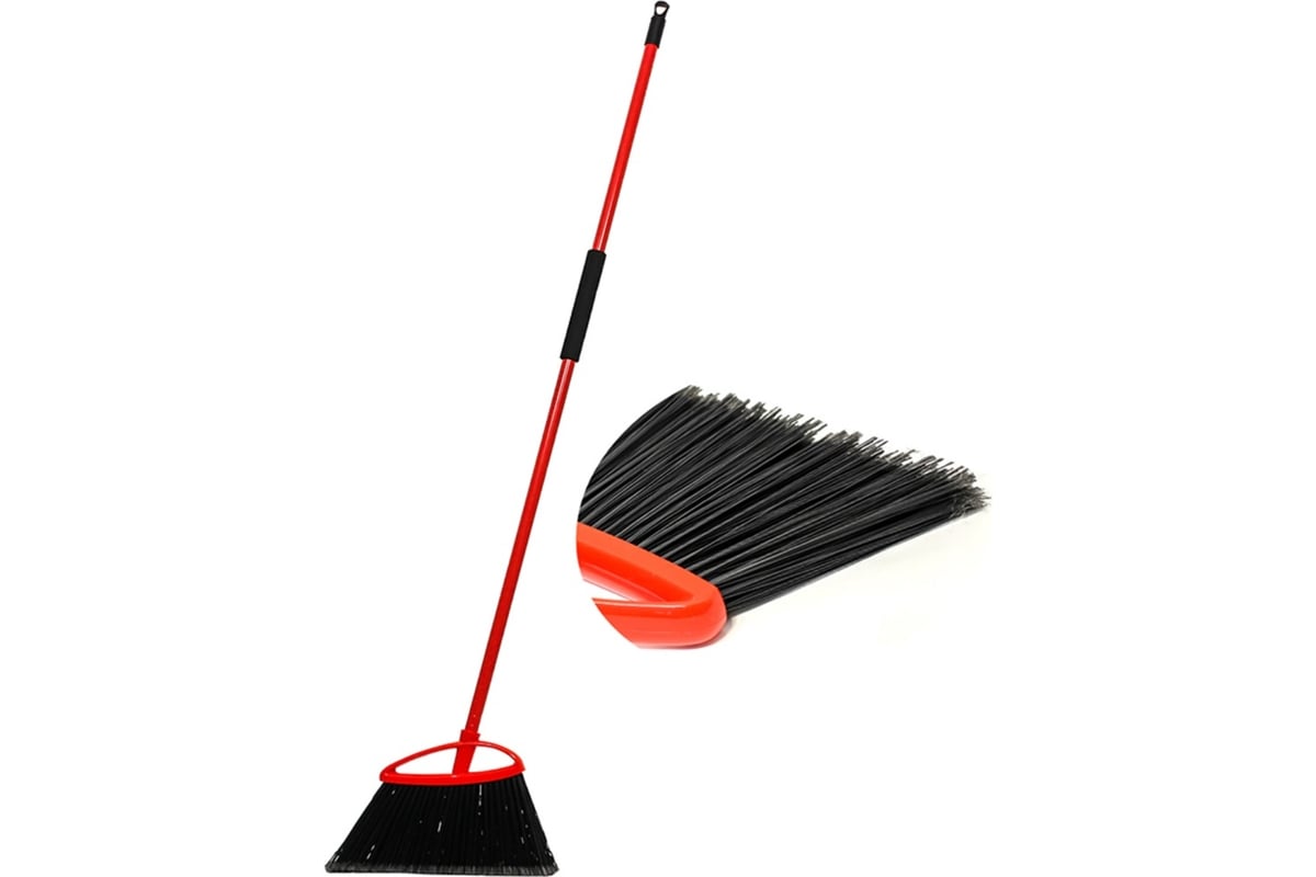 Гаражная метла GoGo ПВХ, с металлической красной ручкой 130 см 60044H ...