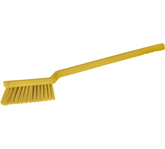Ручная щетка с длинной ручкой HQ Profiline желтая, жесткий ворс, 48 см 77496 1