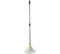 Швабра с веревочным мопом In'Loran салатовый, 180г, телескопическая ручка 70-120 см SMP-101SLT