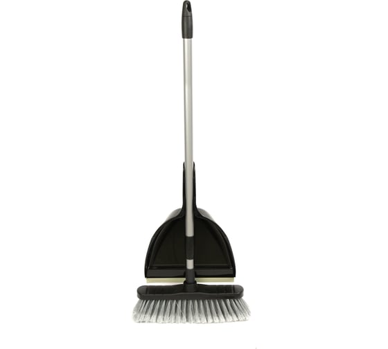 Набор для сухой уборки In'Loran щетка с совком, телескопическая ручка 70-120 см, черный MSO-104BKT 1