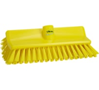 Щетка с изогнутой под углом колодкой Vikan 265 мм, средний ворс, желтый цвет 70476
