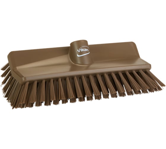 Щетка с изогнутой под углом колодкой Vikan 265 мм, средний ворс, коричневый цвет 704766 1
