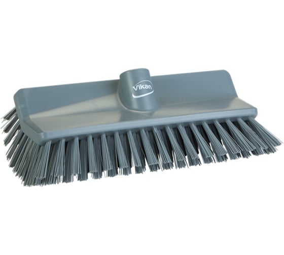Щетка с изогнутой под углом колодкой Vikan 265 мм, средний ворс, серый цвет 704788 1