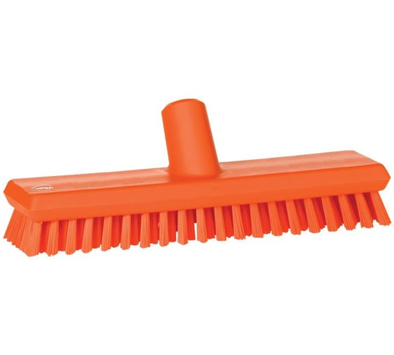 Щетка скребковая поломойная с подачей воды Vikan 270 мм, супер жесткая, оранжевый цвет 70417 1
