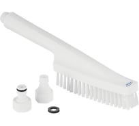 Ручная щетка Vikan с подачей воды, 330 мм, жесткий, белый цвет 70575
