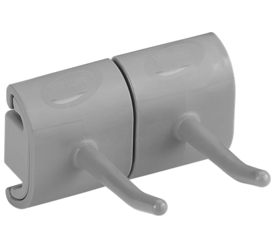 Гигиеничное настенное крепление и двойной крюк Vikan 83 мм, серый цвет 101488 1