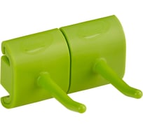 Гигиеничное настенное крепление и двойной крюк Vikan 83 мм, лаймовый 101477