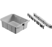 Ящик пластиковый TTS серый, с винтами и направляющими, 22 л R070440
