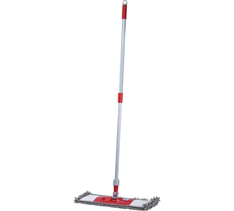 Швабра PERKLIN с флаундером 50см, черенок 75-130см, МОП микрофибра синель (тип К) 700983