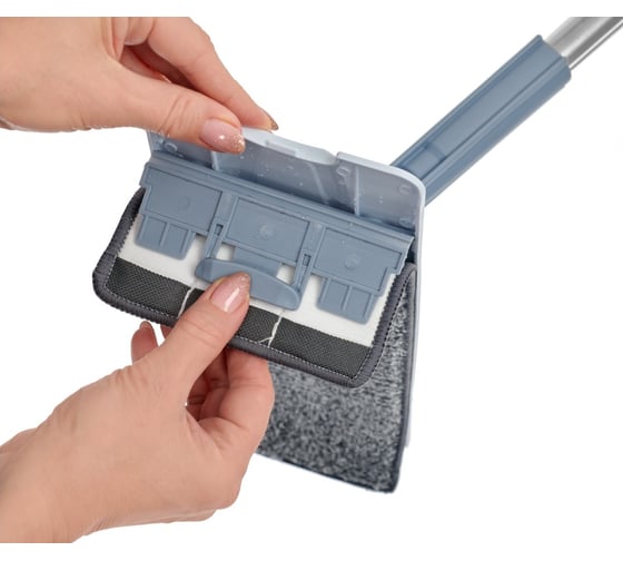 Швабра с вертикальным отжимом BRADEX 21.5x18x37.5 см, пластик, голубая TD 0756