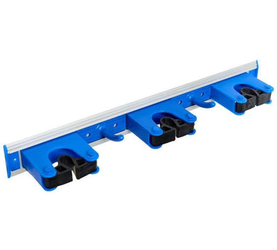 Держатель инвентаря настенный РОСМОП на 5 позиций, синий HH-40B 1