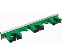 Держатель инвентаря настенный РОСМОП на 5 позиций, зелёный HH-40G