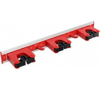 Держатель инвентаря настенный РОСМОП на 5 позиций, красный HH-40R