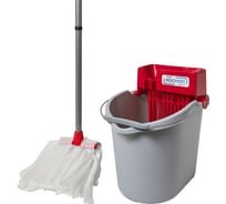 Комплект для уборки пола РОСМОП красный (BRM, WRR, ТН-120, держатель Кентукки и моп Кентукки спанлейс) Слайд К