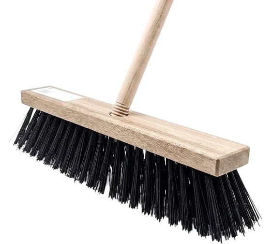 Щетка тротуарная Sebmet 5-ти рядная, 500x60x20 мм, жесткая синтетическая щетина, металлический кронштейн, с черенком d-25 мм TD094411500