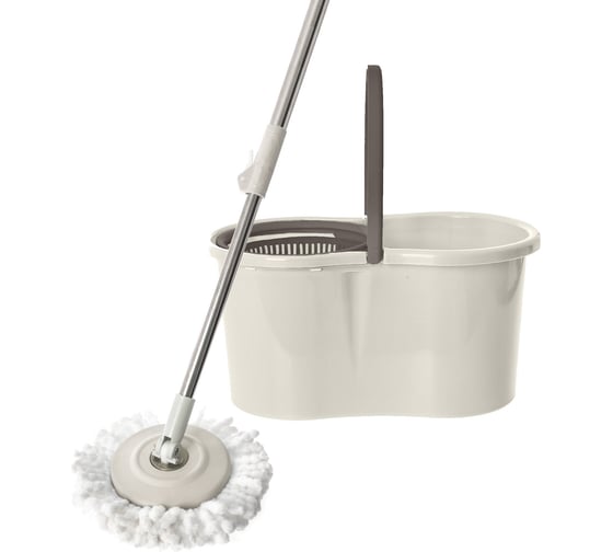 Швабра и ведро 10 л с роторным отжимом HomeQueen Стихия чистоты 77449 1