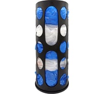 Корзина диспенсер для хранения пакетов и бахил LAIMA ULTRA средняя, 37х16х13см, крепеж, черный 701663