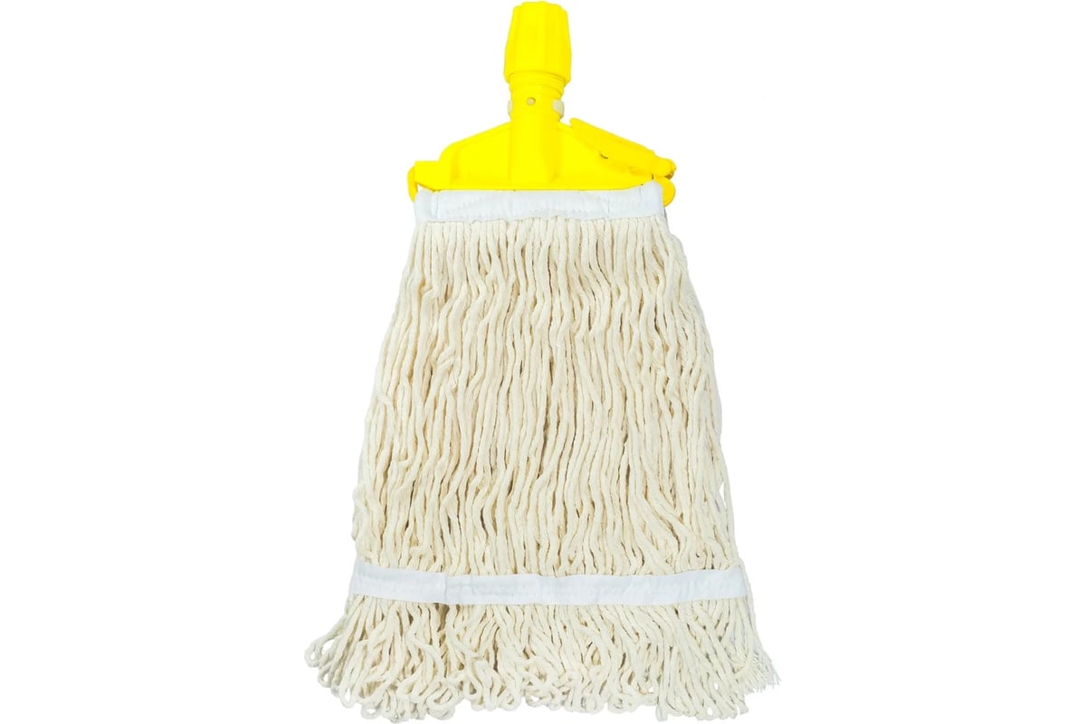 Швабра для пола Hunter с насадкой МОП, веревочная, белая, прошитая, 350 ...