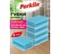 Губки бытовые Perklin 10х6,5х4,5см, XXL, профильные, комплект 5шт поролон/абразив, голубые 702739 2