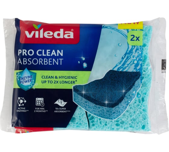 Губка вискозная с энзимами Vileda PRO CLEAN 2 шт. 179700