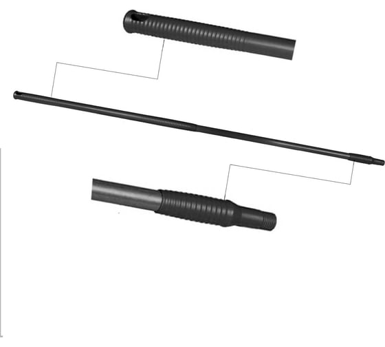 Ручка анодированная SHIANKU SHI 1500 мм, стеклопластик, черная 83139 SHI-83139