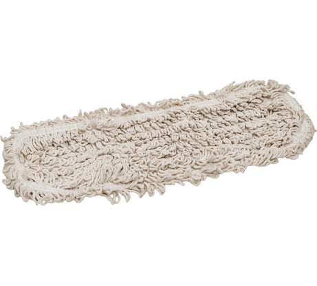 Плоский моп NV хлопок и полиэфир, 40 см, бежевый, крепление карман и ухо CotPF-TF-40-2/C