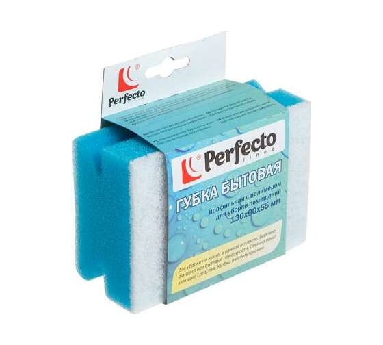 Бытовая губка PERFECTO LINEA профилированная 45-130010
